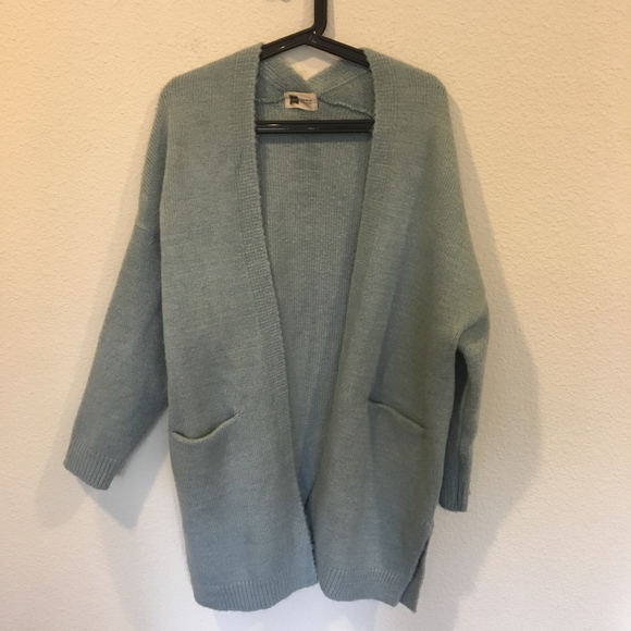 Look by M Sweaters - Look by M New York blue open cardigan sweater knit